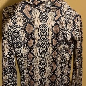 Snake print bodysuit